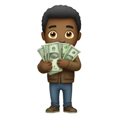  guy with money in the hands sticker