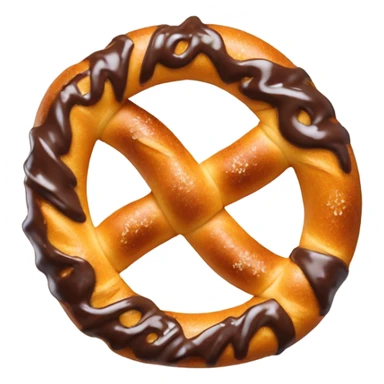 Chocolate pretzel sticker