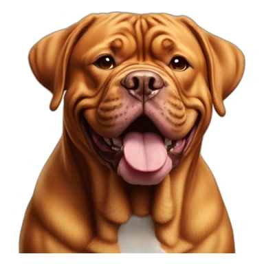 dogue de bordeaux smiling sticker