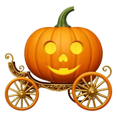 pumpkin carriage sticker