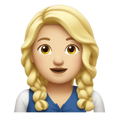 Chubby blonde woman in France  sticker