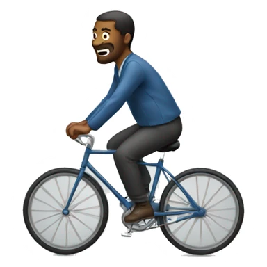 man riding a bicycle sticker