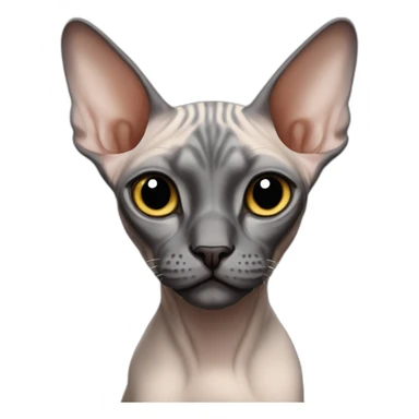 sphynx cat with black spot between his eyes sticker