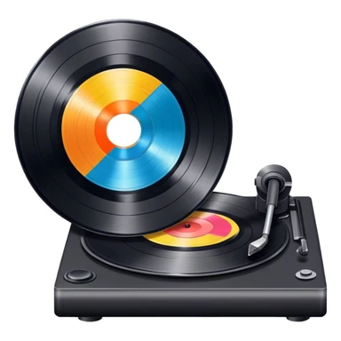 A vinyl record  sticker