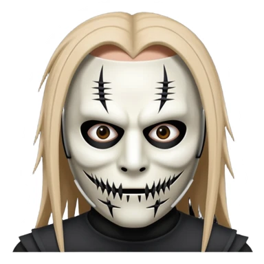 Um emoji gotico com a máscara de espinhos fo integrante do slipknot joey jordison sticker