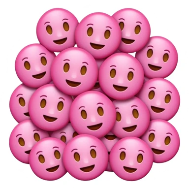 Generate me lots of pink emojis sticker