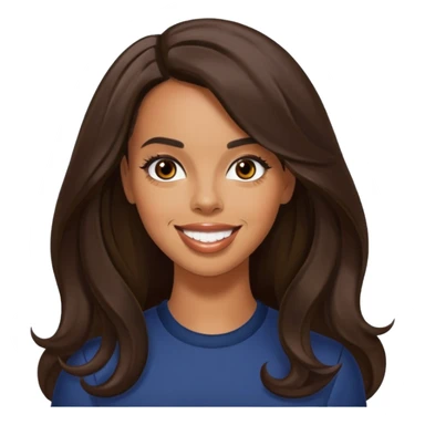 Rochelle Humes with long dark brown hair sticker