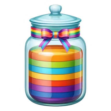 Rainbow Layered Jar	SRetro Ribbon Jar sticker