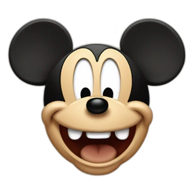 Mickey Mouse with an angry face sticker