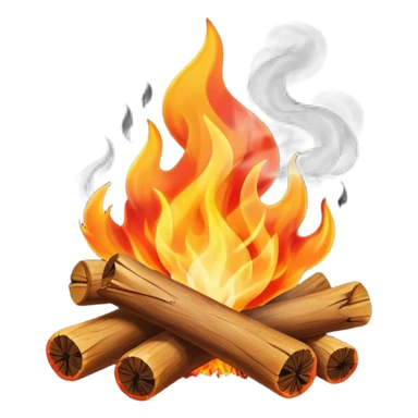 Campfire smoking sticker