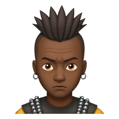 Black man with mowhak  sticker