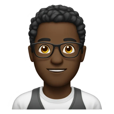 Black guy with glasses  sticker