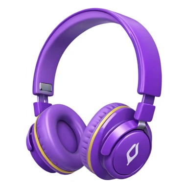 purple headphones  sticker