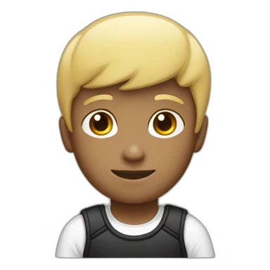blonde boy with black and white back cap  sticker