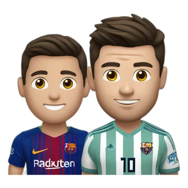 cristiano ronaldo con messi sticker