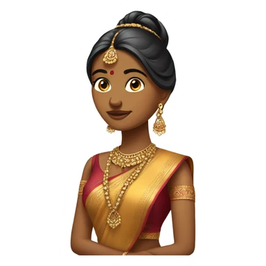 Indian woman taking a graceful bow sticker