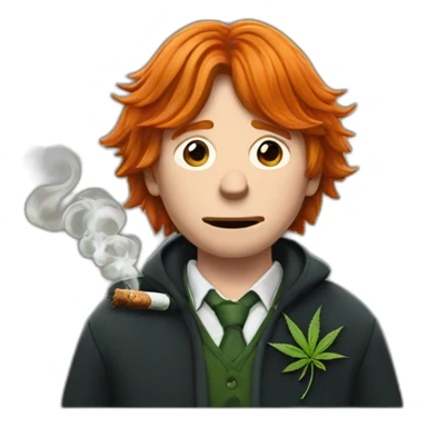 Ron Weasley smoking weed sticker
