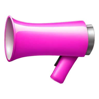 Pink Megaphone sparkles sticker