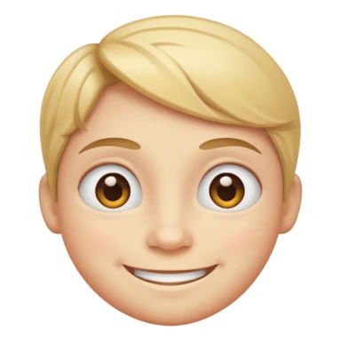 Round face and crossed eyes and smile sticker