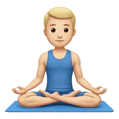 man doing yoga sticker