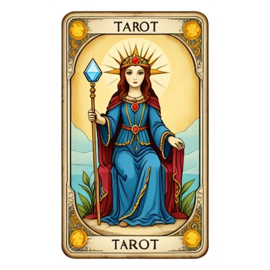 make a tarot card with a message sticker