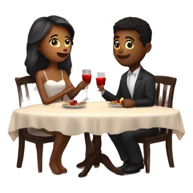 Romantic candle lit dinner date sticker