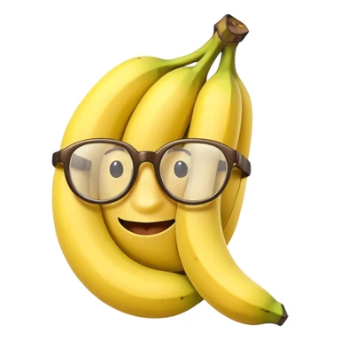 banana with glasses sticker