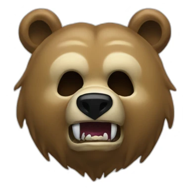 ghostface with a grizzly head sticker