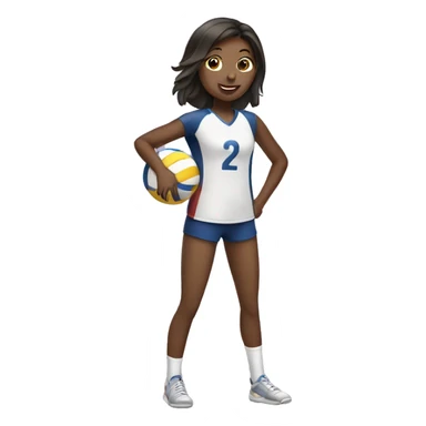 A girl playing volleyball  sticker