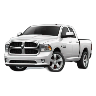 Tuned car truck dodge ram white lights sticker
