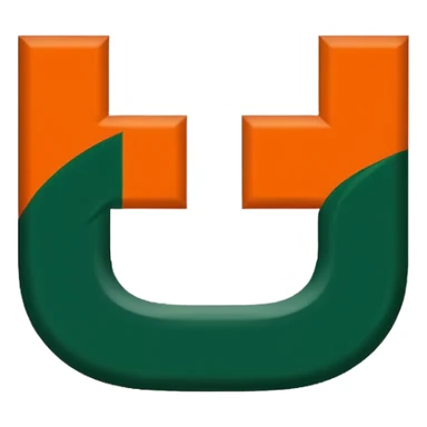 Miami Hurricanes logo just the ‘U’ clipped with no background sticker