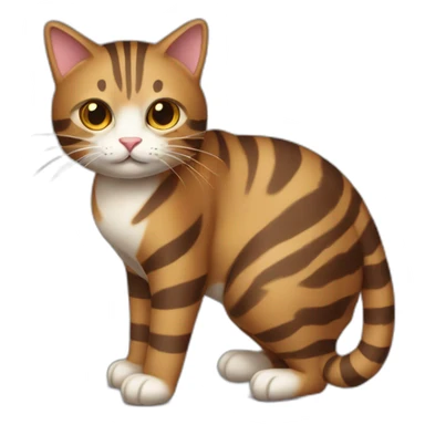 very-striped-brown-cat-full-body sticker