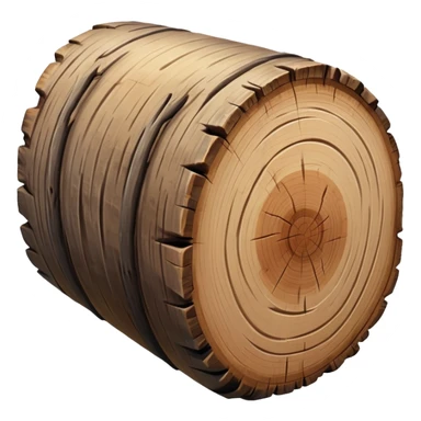 wooden log sticker