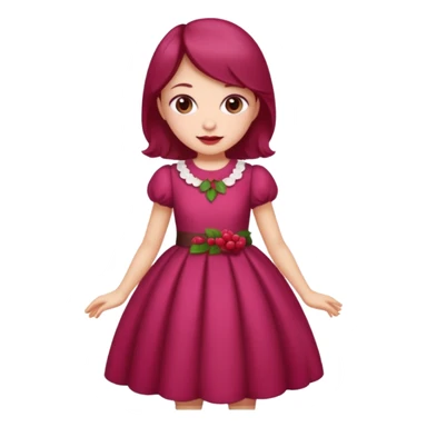 Raspberry torte human full body girl sticker