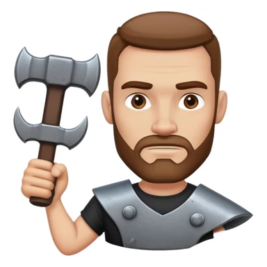 me faça um cara com uam cabeça de bigorna sticker