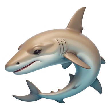 Meme-Worthy Cute Sleeping Hammerhead Shark Portrait Emoji, Head and body resting peacefully with a contented expression, showcasing its uniquely shaped hammerhead with closed, serene eyes and a relaxed, streamlined form, Simplified yet adorably endearing features, highly detailed, glowing with a soft, drowsy ocean light, high shine, relaxed and utterly lovable, stylized with an air of playful laziness, soft glowing outline, capturing the essence of a sleeping hammerhead that feels destined to become the next viral icon of adorable slumber! sticker