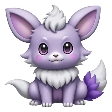 Minccino-Espurr-Fakémon-hybrid-creature (full body)  sticker
