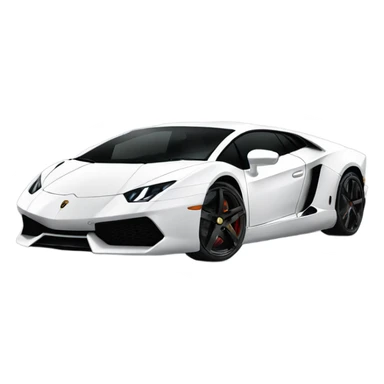 White Lamborghini Adventador sticker