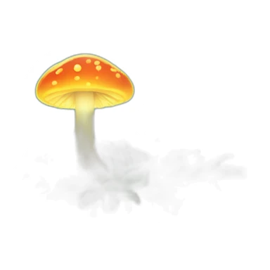 fantasy glowing fungi sticker