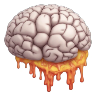 brain melt sticker