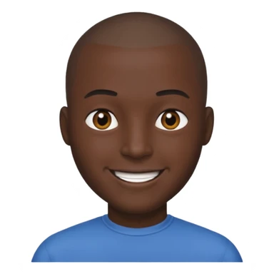 man with buzzcut black sticker