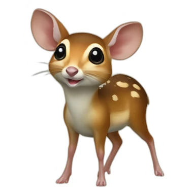 realistic full body mouse deer sticker