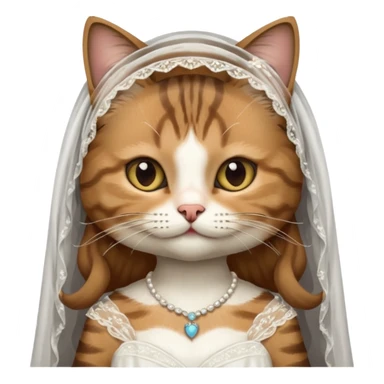 brown tabby cat brides sticker