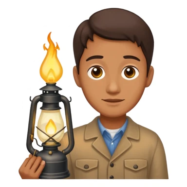 holding gas lamp sticker