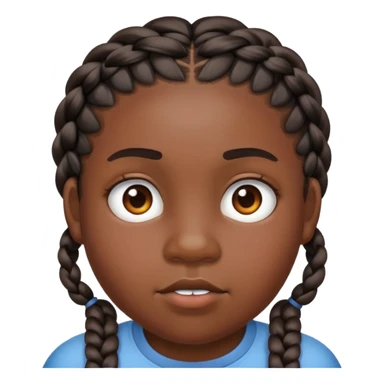 chunky black teenager with braids and clogged pores sticker