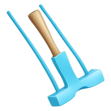 Light blue croquet bow sticker