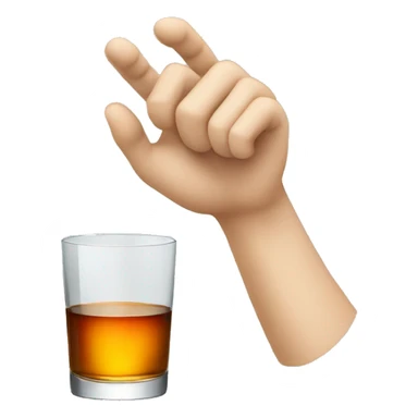 white hand with glass of whiskey sticker