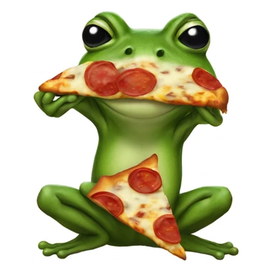 Pizza weed frog sticker