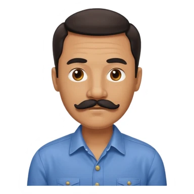 mustache middle aged man,Big black mustache. sticker