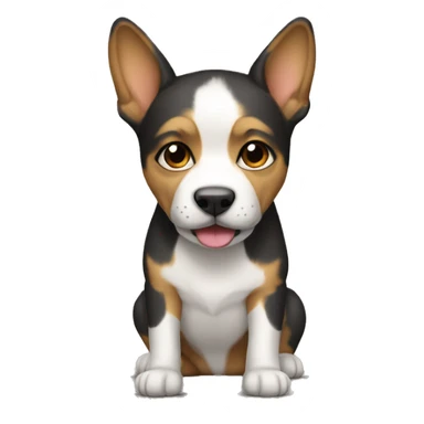 Perro pintando tren sticker